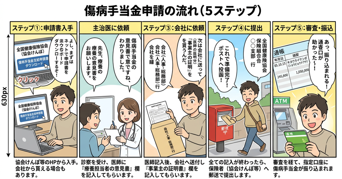 傷病手当金の申請前に押さえておきたい受給条件と支給額の基本