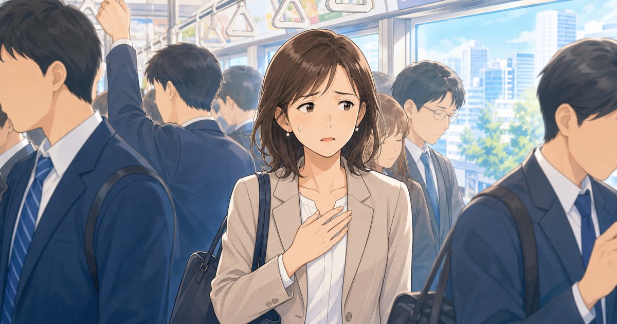 満員電車の動悸はパニック？受診の目安と診療科を見極めるチェック